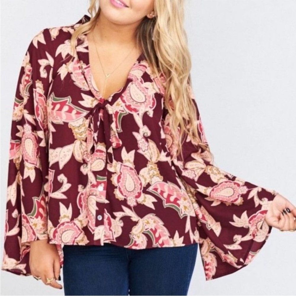 Show Me Your Mumu Brynn Top In Vino Vine Small